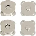 Magnetlås för plånböcker, väskor, kläder, handväskor, scrapbooking, magnetiska plånboksförslutningar, magnetiska tryckknappar för DIY-hantverk (silver)