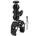 Miniatyrbillede 1 af 5: Kuglehoved Kugleled Arm Mount Multifunktion Dobbelt Kugleadapter Klemme Mount(1stk, Sort)