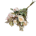 Miniatyrbillede 1 af 4: Kunstig blomst charmerende udsøgt stof realistisk nordisk stil blomsterbuket til hjemmet-farve:hvid