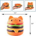 Miniatyrbilde 4 av 5: 3-pakning Kattehamburger Myke Leke 3d Squishy Leke Stressavlastning Klemme Leke Fidget Leke For Barn Og Voksne