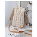 Miniatyrbild 2 av 6: Liten Axelväska, Mobilväska för Kvinnor, Axelväska i Halm, Handväska Vävda Handväska Axelväska Halm Sommar Kvinnor Armor Crossbody Off-white
