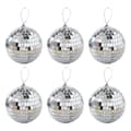 6/12 st Mini Diskokula Partydekorationer Silver Mini Plast Ornament Små Diskokulor Silver Silver 4CM