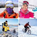 Miniatyrbild 6 av 7: Vinterhalsvärmare Fleece Vindtät Halskrage Snood för Män Kvinnor Kallt Väder Ansiktshalsduk Huvudbonad för Skidåkning Löpning Cykling Rose+purple