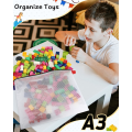 Miniatyrbillede 6 af 7: A3 Dokumentmappe Ekstra Tyk Lynlås Filposer Mesh Lynlås Dokumentmapper Mappe Rejsetaske til Kontorartikler og Rejsetilbehør Black A3