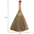 Pikkukuva 2 / 5: Perinteinen pieni kotiharja, olki-bambu-rotting-miscanthus-punottu, ei staattista sähköä (d-583-a)