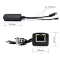 Miniatyrbillede 3 af 4: 2-pak Gigabit Poe Splitter, 48v til 5v 2.4a Micro Usb Ethernet Adapter, Fungerer med Raspberry Pi 3b+, Ip-kamera og mere