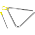 Miniatyrbillede 5 af 7: VIB7-WD Vibraslap & TIGER TRI7-2-MT 6\" Triangelinstrument med Slagtræ + Triangle Instrument Single