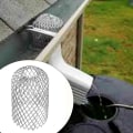 Miniatyrbillede 5 af 5: 4 Fleksible Aluminium Tagrenderfiltre Diameter 8cm Gittertrådnet Stop Bladsi Strainer Strainer Bladvagt Tagrenderdæksel Til Beskyttelse Af Tagrender Mod Blade Ro