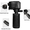 Miniatyrbilde 8 av 8: Fisketankfilter, lydløs intern akvariefilter, rent vann, luftpumpe, lage bølger (4W-450L/H, svart) Black 4W450L/H