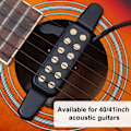 Miniatyrbilde 8 av 8: Gitarpickup 12-hulls lydhullsforsterker med 10ft kabel 1/4 tommers jack for 40 tommers / 41 tommers akustiske klassiske folkegitarer jack