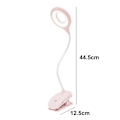 Miniatyrbilde 2 av 5: Led skrivebordslampe Øyebeskyttende klemmelys Klemmelamper Leselys Med Usb-port Hvit rosa