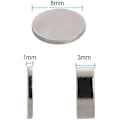 Miniatyrbillede 2 af 5: 50 stk. stærke neodymmagneter N42 8 x 1 mm cirkulære skiver supermagneter