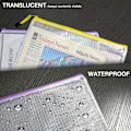 Miniatyrbillede 4 af 7: A4 Plastik Zip-mapper - 24 stk. Lynlås Filposer Mesh Zip Lock Dokument Tegnebogsholder Rejse Opbevaringspose til Kontorartikler og Rejsetilbehør 12 Colours  24 PCS A4