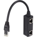 Miniatyrbilde 5 av 5: Rj45 Splitter-kontakt, 1 port hann til 2 port hunn nettverk hjemmekontor Ethernet-kontakt, for Cat7 nettverkskabel Ethernet-splitter for alle nettverk