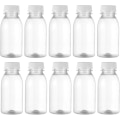 Miniatyrbilde 1 av 5: 10 stk 250 ml melkeflasker med lokk, gjennomsiktige glass, plastflasker for juice, beholder for fester, hjem, utendørs, reiser