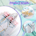 Miniatyrbilde 3 av 8: 10 stk flerfarget gaveposer i papir med håndtak, gaveposer med sløyfe, mellomstore bursdagsgaveposer til bryllup, fest, feiring, baby Blue,Gold,Multicolor,Pink,Silver