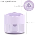 Miniatyrbillede 4 af 8: Roterende Penneholder, 4 Rum Pennepot - Skrivebordsopbevaring til Kontorartikler, Makeup Børster Holder til Hjem og Kontor, Pennearrangør Skrivebord Purple