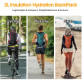Pikkukuva 6 / 6: Kevyt nesteytysreppu, juoksureppu 2 litran vesirakolla, Hydro Water Daypack pyöräilyyn, patikointiin, raveihin, miehille ja naisille Sky Blue2