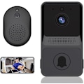 Miniatyrbillede 1 af 5: Trådløs fjernbetjent videodørklokke, smart videodørklokke hjemme intercom Hd nattesyn Wifi opladning, smart dørklokke, tovejs samtale, app-styring
