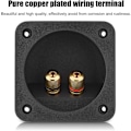 Miniatyrbillede 2 af 7: Queen.Y Højttaler Terminalboks Skal DIY Hjem Bil Stereo 2-Vejs 2 Kobber Binding Post Ledning Kabel Stik Akustiske Komponenter Black+Gold