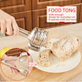 Miniatyrbillede 4 af 7: Tomatskærer Citronskærer 18/8 Rustfrit Stål Multifunktionel Rund Frugt Tang Holder Nem Skæring Frugter & Grøntsager Værktøjer Køkken Skærende Hjælpemiddel