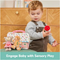 Pikkukuva 3 / 8: Baby Play Soft Collection, Minun Ensimmäinen Piparkakkutalo 5-osainen Leikkiseti Ratinan, Piipon ja Rypistyspehmolelujen kanssa, Aistipeli Vauvoille, 7.5u2 Gingerbread House