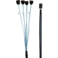 Miniatyrbilde 4 av 4: Intern Mini SAS (SFF-8643 vert) - 4x SATA (mål) vinklet kabel, SFF-8643 for kontroller, 4 SATA-tilkobling til harddisk