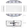 Miniatyrbillede 6 af 8: Moderne væglampe 8W Hvid LED væglampe op og ned væglampe aluminium LED vandtæt spotlys natlampe til stue, soveværelse, gang, bad
