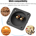 Miniatyrbillede 3 af 7: Queen.Y Højttaler Terminalboks Skal DIY Hjem Bil Stereo 2-Vejs 2 Kobber Binding Post Ledning Kabel Stik Akustiske Komponenter Black+Gold
