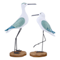 Miniatyrbillede 1 af 3: 2 stk. Nordisk Dekor Nautisk Have Statue Måge Ornament Havfugl Statue Måge Statue Skulptur