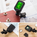 Miniatyrbilde 5 av 7: 1 stk gitar tuner, gitar capo, elektronisk tuner, musikkinstrument tilbehør, egnet for gitar, bass, fiolin, ukulele, tolv like temperament