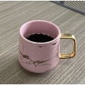 Miniatyrbilde 3 av 8: YBK Tech Porselen Te Kopp Kaffe Krus Sett for Ettermiddagste - Marmormønster (Rosa, Høy 400ml + Tretrelokk) Pink, Tall