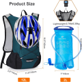 Pikkukuva 5 / 7: Kevyt nesteytysreppu, juoksureppu 2 litran vesirakolla, Hydro Water Daypack pyöräilyyn, patikointiin, raveihin, miehille ja naisille Plaid Dark blue