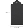 Miniatyrbilde 2 av 5: Kraftpapir Gavemerker - 100 stk Store Blanke Gavemerker - 5x10CM Svarte Blanke Etiketter med Snøre for Gaver, 300g/m² Black 5x10CM100PCS