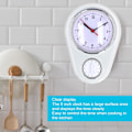 Miniatyrbillede 3 af 8: Væg Ur Køkken Timer, 60 Minutters Visuel Nedtællingstimer, Lydløs Drift, Nem at Læse, Retro Køkken Væg Ur, Visuel Timer, Hjem Køkken T White