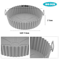 Miniatyrbild 2 av 7: Airfryer Silikonform, 2-pack återanvändbara Airfryer-foder, Airfryer-tillbehör, Köktillbehör Ersättning för engångs pergamentpappersfoder