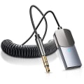 Pikkukuva 1 / 5: Bluetooth-lisälaite, Bluetooth-langaton vastaanotin, sisäänrakennettu mikrofoni Aux-in handsfree-puheluihin, Plug & Play, automaattinen käynnistys auton kaiuttimelle