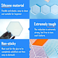 Miniatyrbillede 6 af 8: 3-pak geometriske striber form underlag harpiks forme sekskant silikone forme epoxyharpiks støbning krystal agat bakke harpiks forme kopmåtte til DIY håndværk Ho