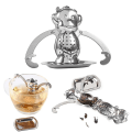 Miniatyrbillede 2 af 5: Madsikker 8/20 rustfrit stål løs te-infuser. Sød dyreformet infuser. Urte