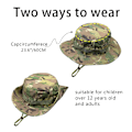 Miniatyrbild 2 av 5: Camo Boonie Hatt för Män Kvinnor, Militär UPF50+ Solhatt Bredbrättad Bucket Hatt Djungelhatt för Fiske Jakt Safari Strand