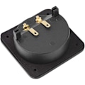 Miniatyrbillede 4 af 7: Queen.Y Højttaler Terminalboks Skal DIY Hjem Bil Stereo 2-Vejs 2 Kobber Binding Post Ledning Kabel Stik Akustiske Komponenter Black+Gold