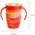 Miniatyrbillede 3 af 5: Miracle 360 6+ Måneder 7oz Baby Sippy Cups (2-pak), Fri Flow Bæger til Småbørn, Træningskop, BPA-fri, Spildfri, Opvaskemaskine-sikker Baby Vand B Red/ Yellow