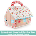 Pikkukuva 5 / 8: Baby Play Soft Collection, Minun Ensimmäinen Piparkakkutalo 5-osainen Leikkiseti Ratinan, Piipon ja Rypistyspehmolelujen kanssa, Aistipeli Vauvoille, 7.5u2 Gingerbread House