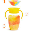 Miniatyrbillede 4 af 5: Miracle 360 6+ Måneder 7oz Baby Sippy Cups (2-pak), Fri Flow Bæger til Småbørn, Træningskop, BPA-fri, Spildfri, Opvaskemaskine-sikker Baby Vand B Red/ Yellow
