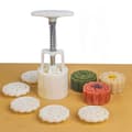 Zunteng Mooncake Pressformar, Midhöstfestival Mooncake Formset 50g Blommig Mooncake Form med