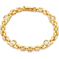 Miniatyrbild 1 av 7: Armband för kvinnor 14K guldpläterad delikat kedja enkelt smycke sött för flickor Deco Link 2 Layer Satellite Chain