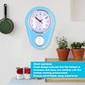 Miniatyrbillede 4 af 8: Væg ur køkken timer, 60 minutters visuel nedtællingstimer, lydløs drift, nem at læse, retro køkken vægur, visuel timer, hjemmekøkken T Blue