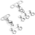Miniatyrbillede 1 af 8: Halskæde Lagdeling Spænder, 2stk Multi Strands Rør Lås Halskæder Separator Spænder, Halskæder Lagdelt Spænder Armbånd Forbindelse 2 3 Strands Sterling SilverB