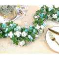 Miniatyrbillede 3 af 3: Blomsterguirlande Kunstig Rose Vine Kunstig Blomst Hængende Rose Ivy Hjem Hotel