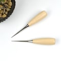 Miniatyrbilde 2 av 5: Bongles treskaft borbar syl syl hullmaker søm oversting sømsett for skinnhåndverk (2 stk, trefarge)
